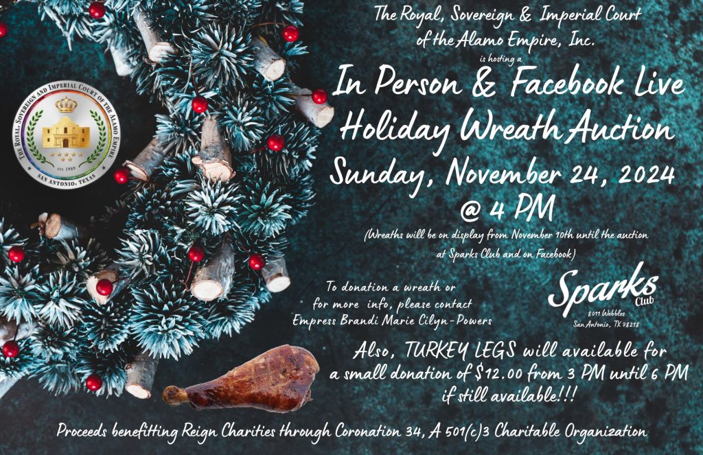 Wreath Auction & Turkey Leg Cookout @ Sparks Club